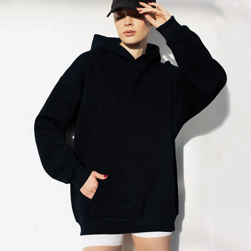 Damen Oversized Hoodie mit praktischem Kangaroo-Taschen-Design Stalluxe