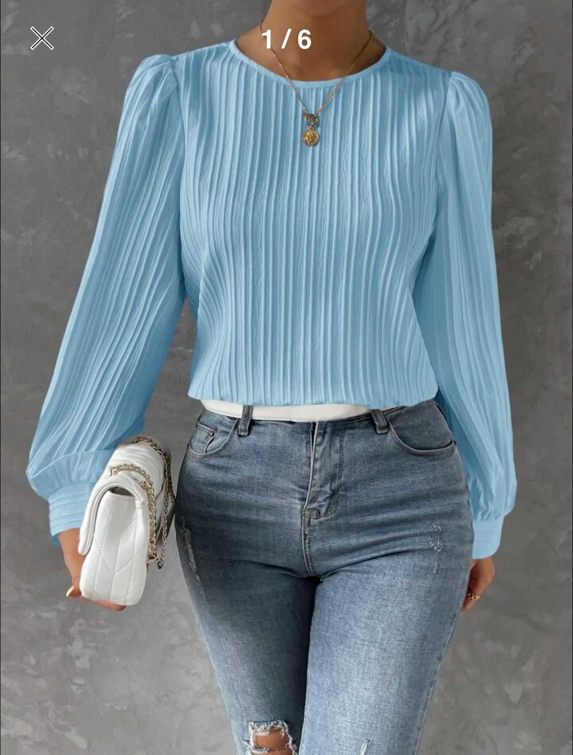Damen Faltenbluse mit langen Ärmeln Stalluxe