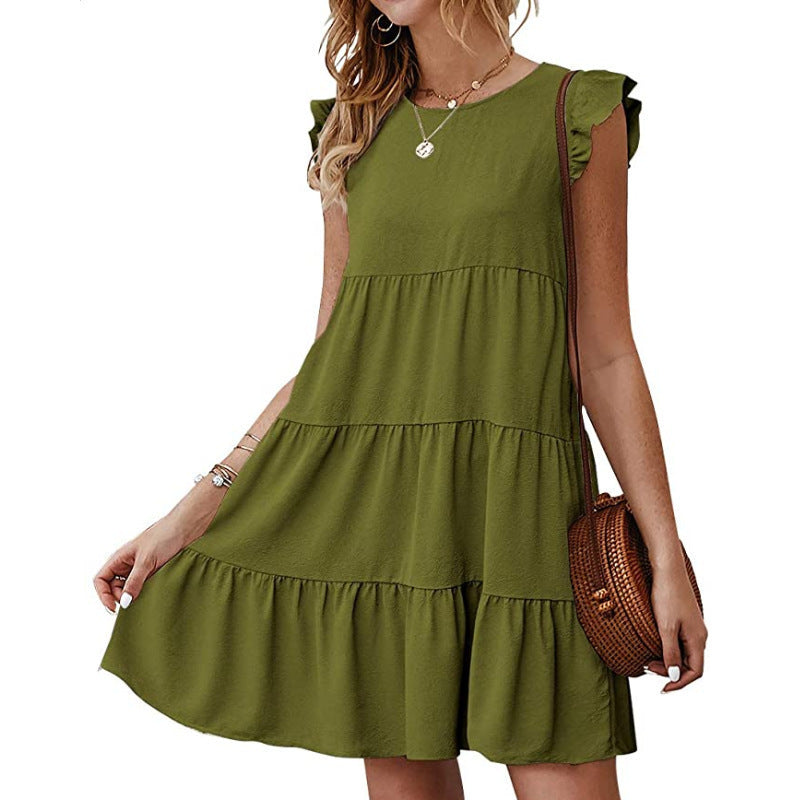 Damen Oversized Sommerkleid mit Rüschendetails Stalluxe