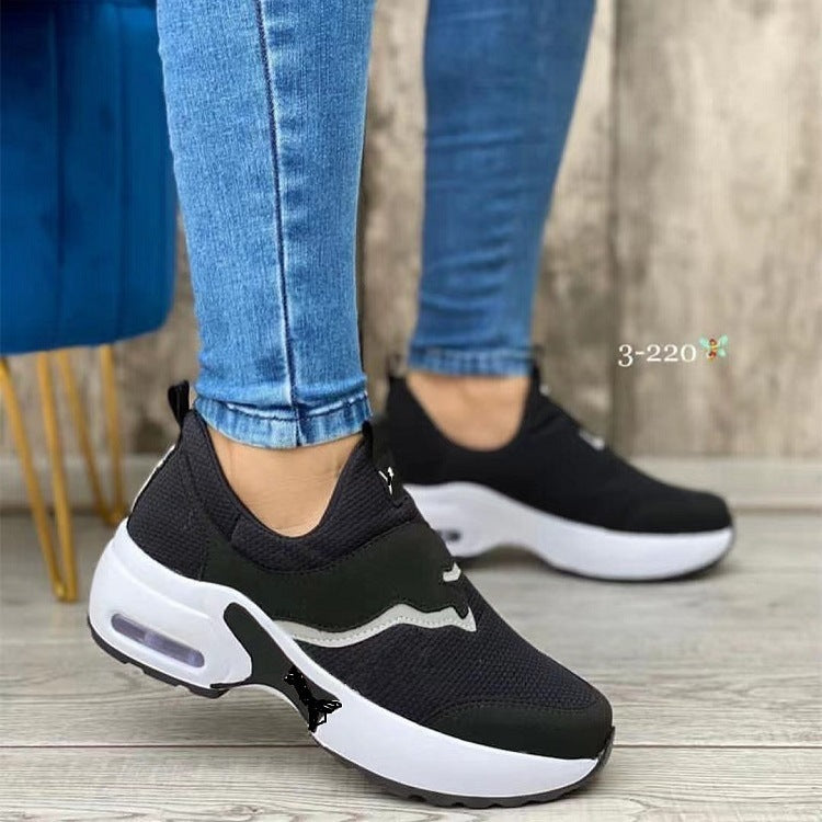 Damen Sportliche Slip-On Sneakers mit atmungsaktiver Mesh-Oberfläche Stalluxe
