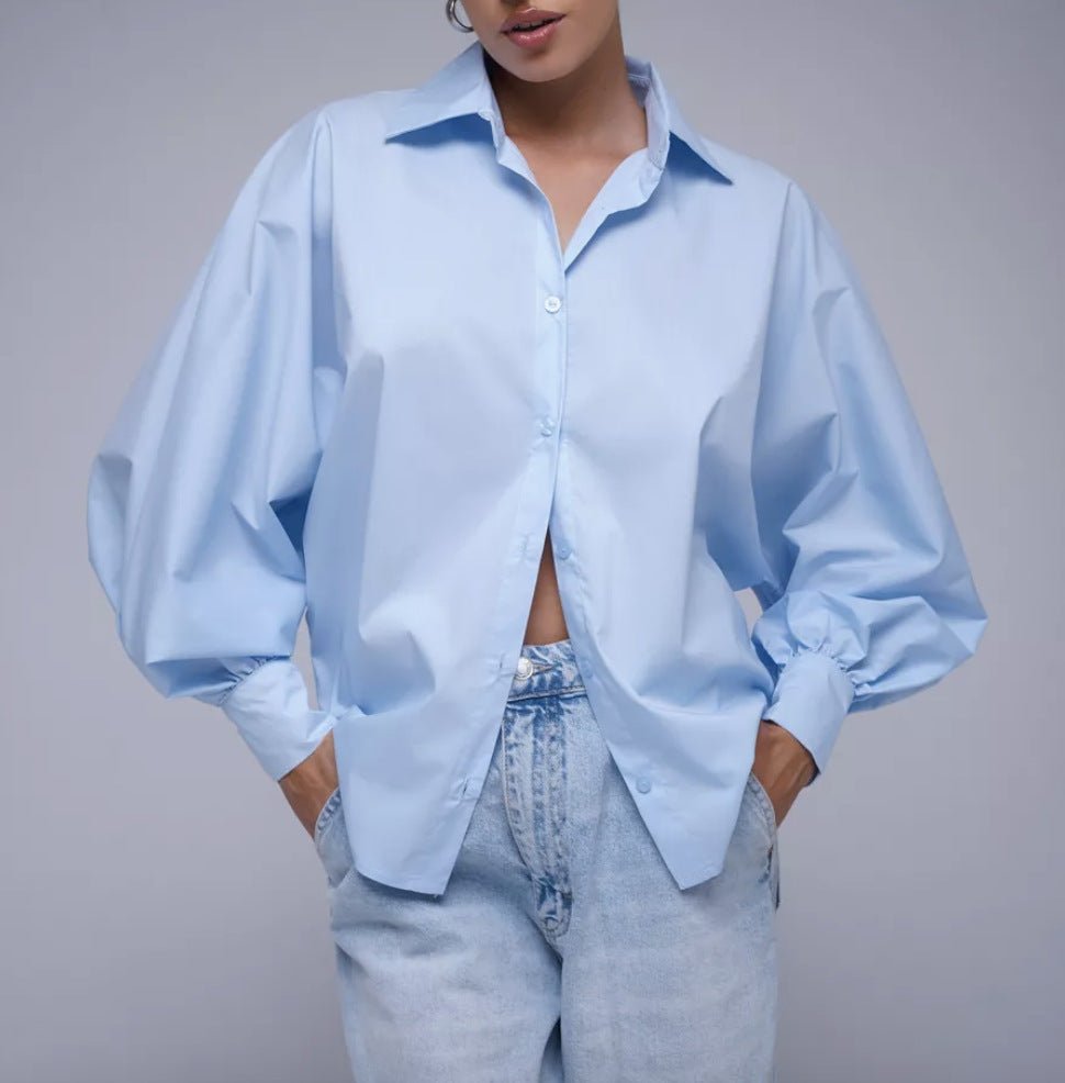 Damen Oversized Hemden mit voluminösen Ärmeln Stalluxe