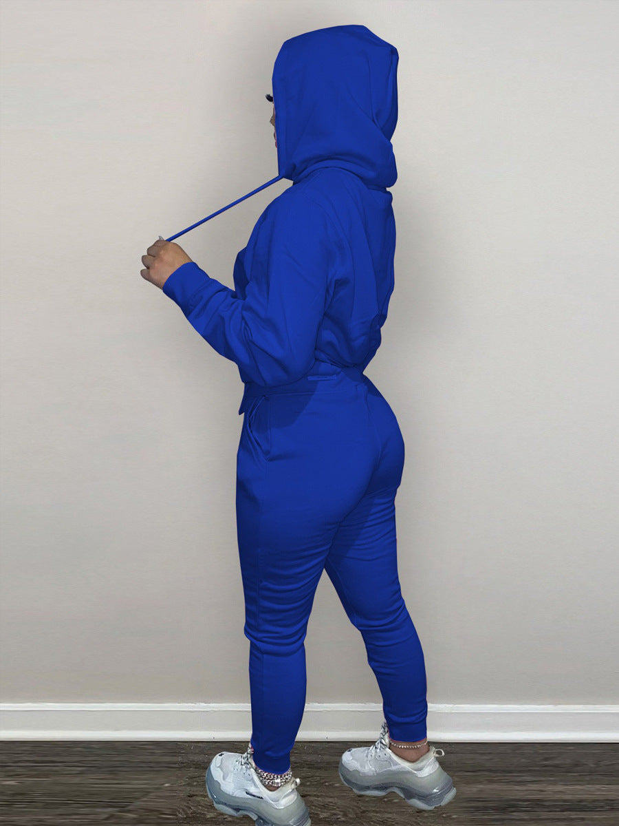 Damen Freizeit Hoodie und Jogginghose Set mit fröhlichem Blumenmotiv Stalluxe