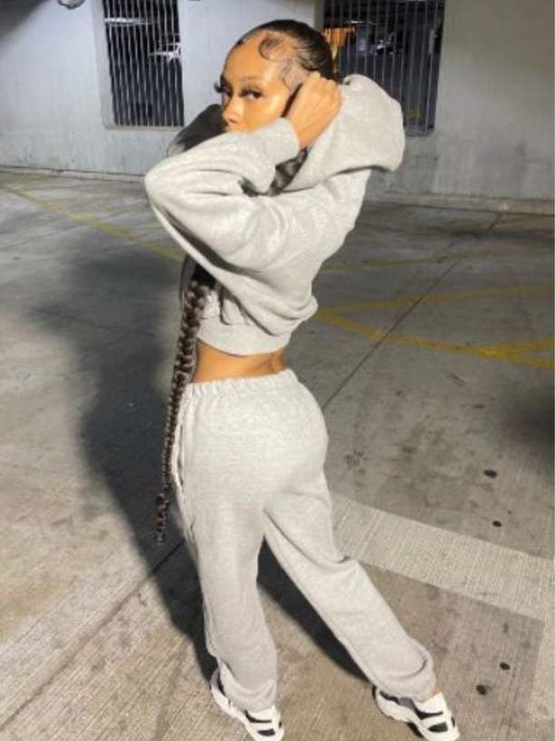 Damen Sportliches Freizeit-Sweatshirt und Jogginghose Set mit praktischem Kängurutaschen-Design Stalluxe
