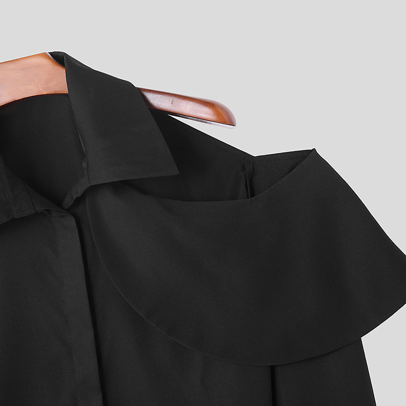 Damen Modische Bluse mit asymmetrischem Kragen und hochwertiger Verarbeitung Stalluxe
