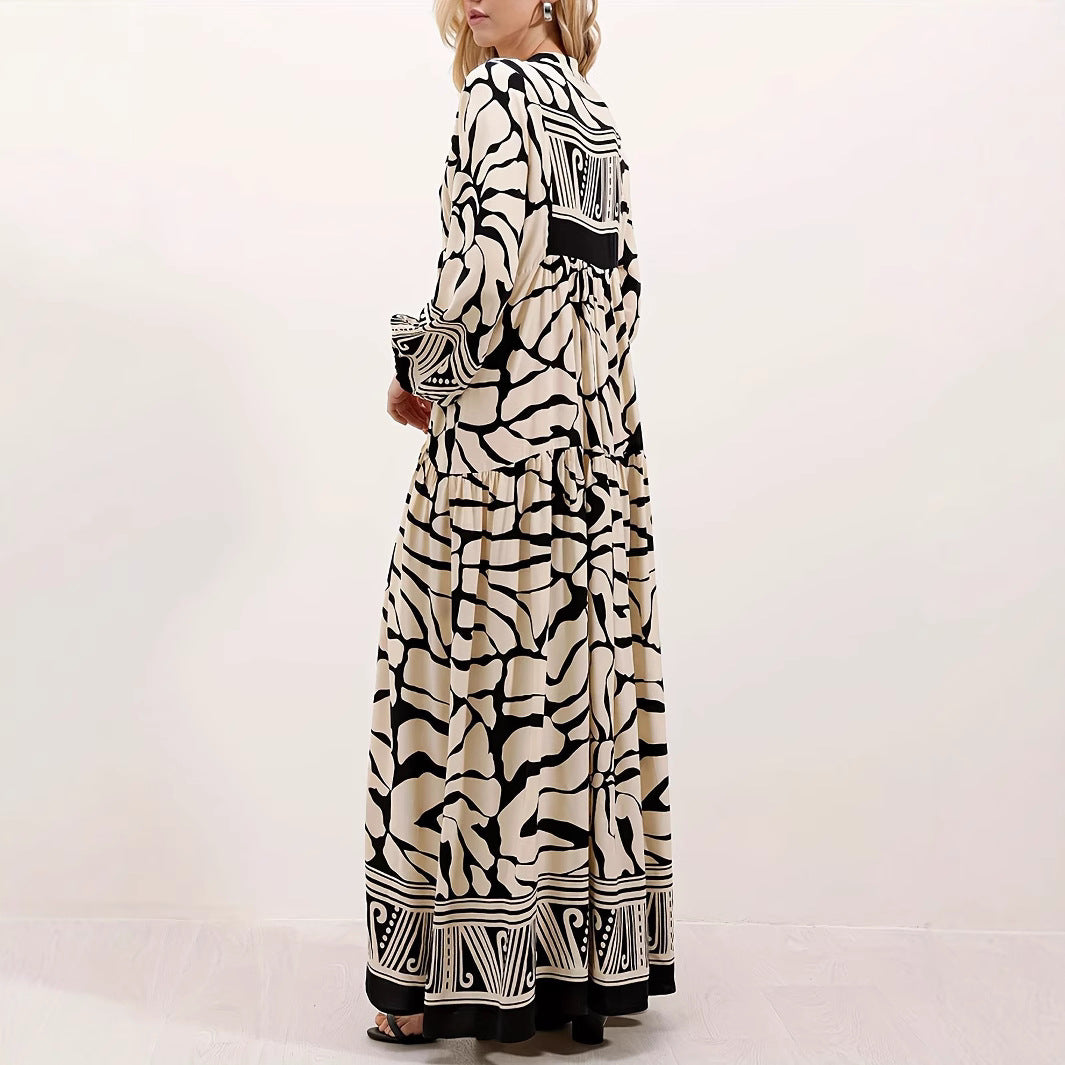 Damen Maxikleid im Boho-Stil mit floralem Design Stalluxe