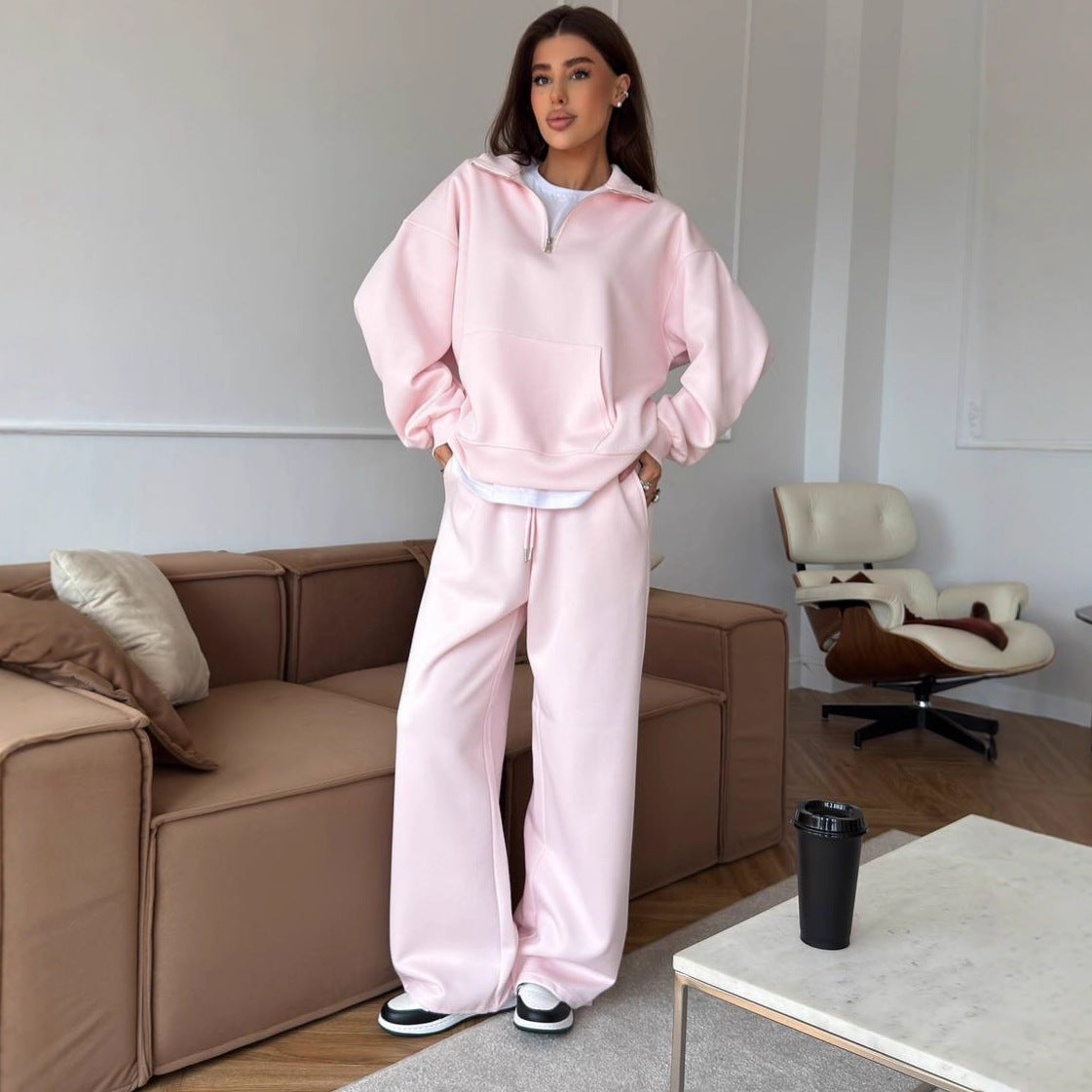 Damen Casual Oversized Hoodie und weite Relax-Hose Set Stalluxe