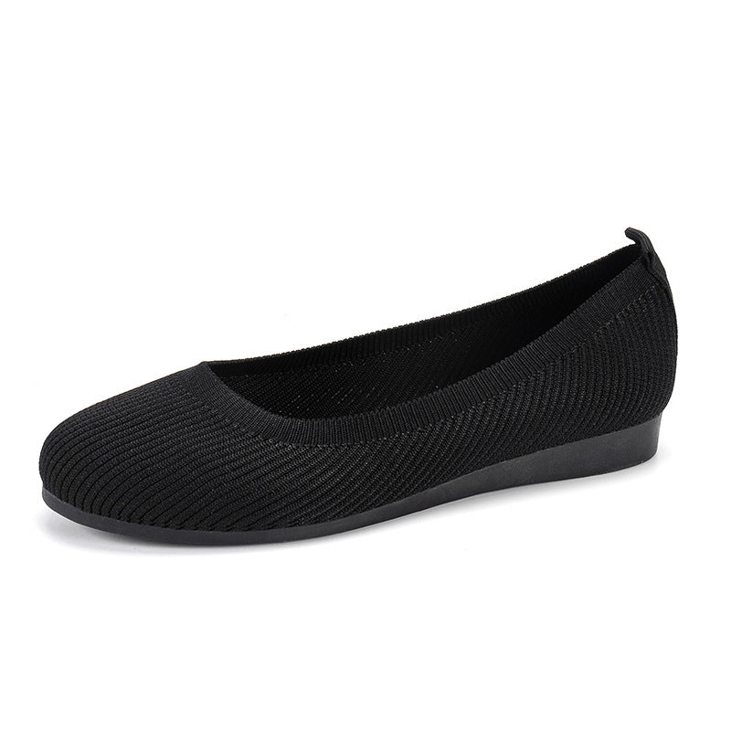 Damen Komfortable Strick-Ballerinas mit flexiblem Sohlenmaterial Stalluxe