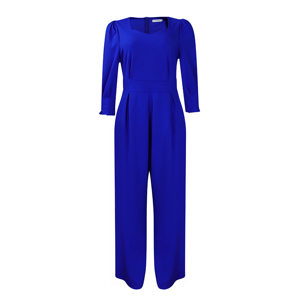 Damen Eleganter Jumpsuit mit langem Arm und taillierter Silhouette Stalluxe
