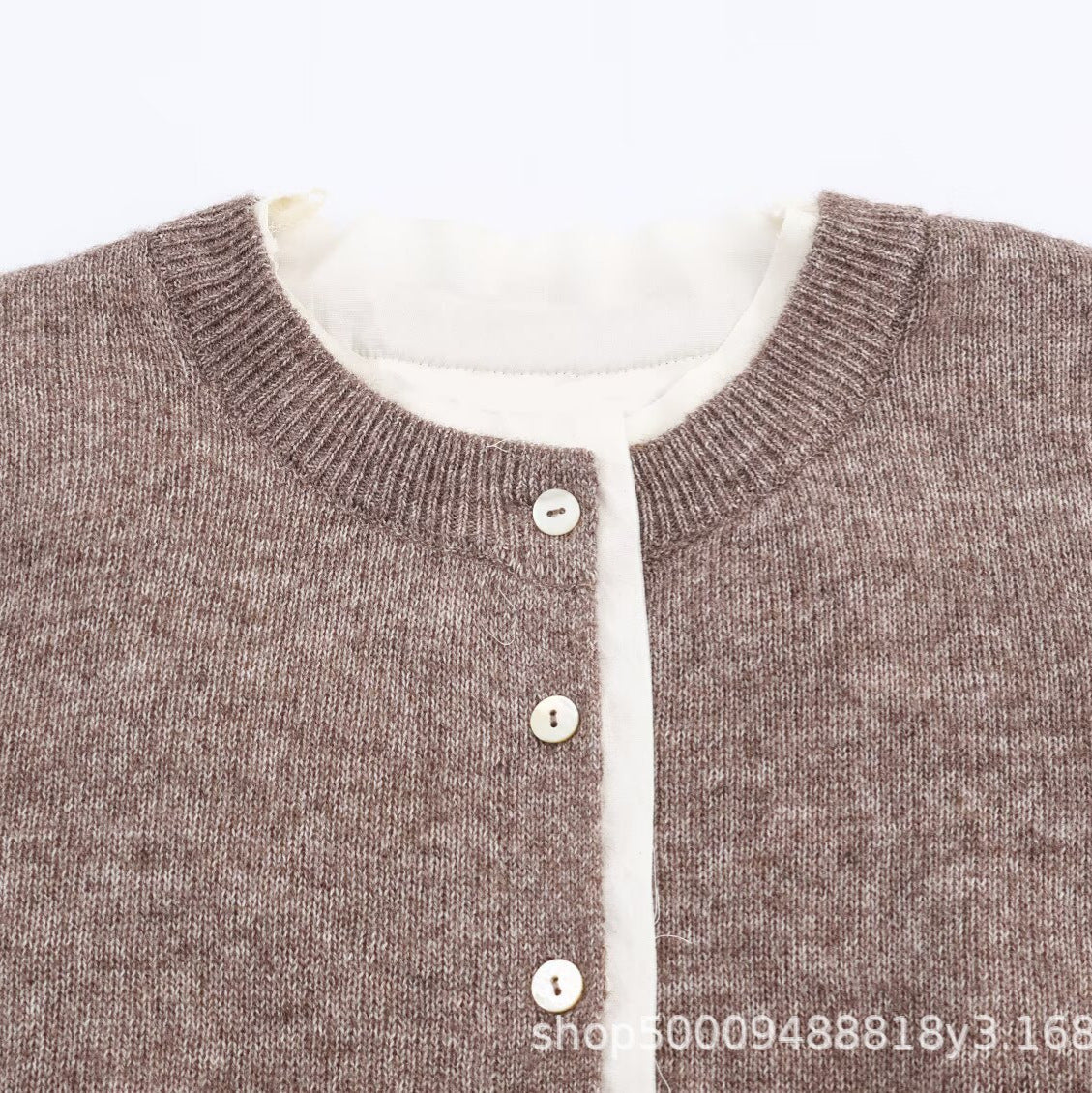 Damen modische Strickjacke mit Knopfleiste und Rundhalsausschnitt Stalluxe