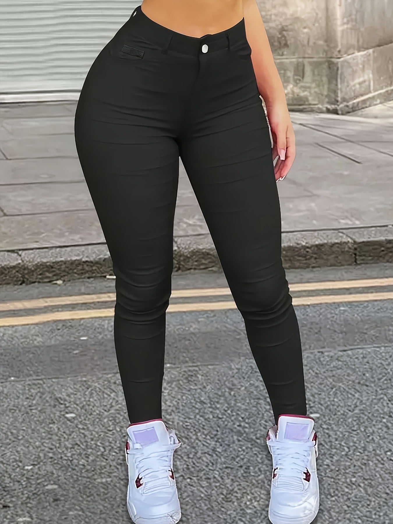 Damen Hochwertige Skinny Jeans mit hohem Bund und formender Wirkung Stalluxe