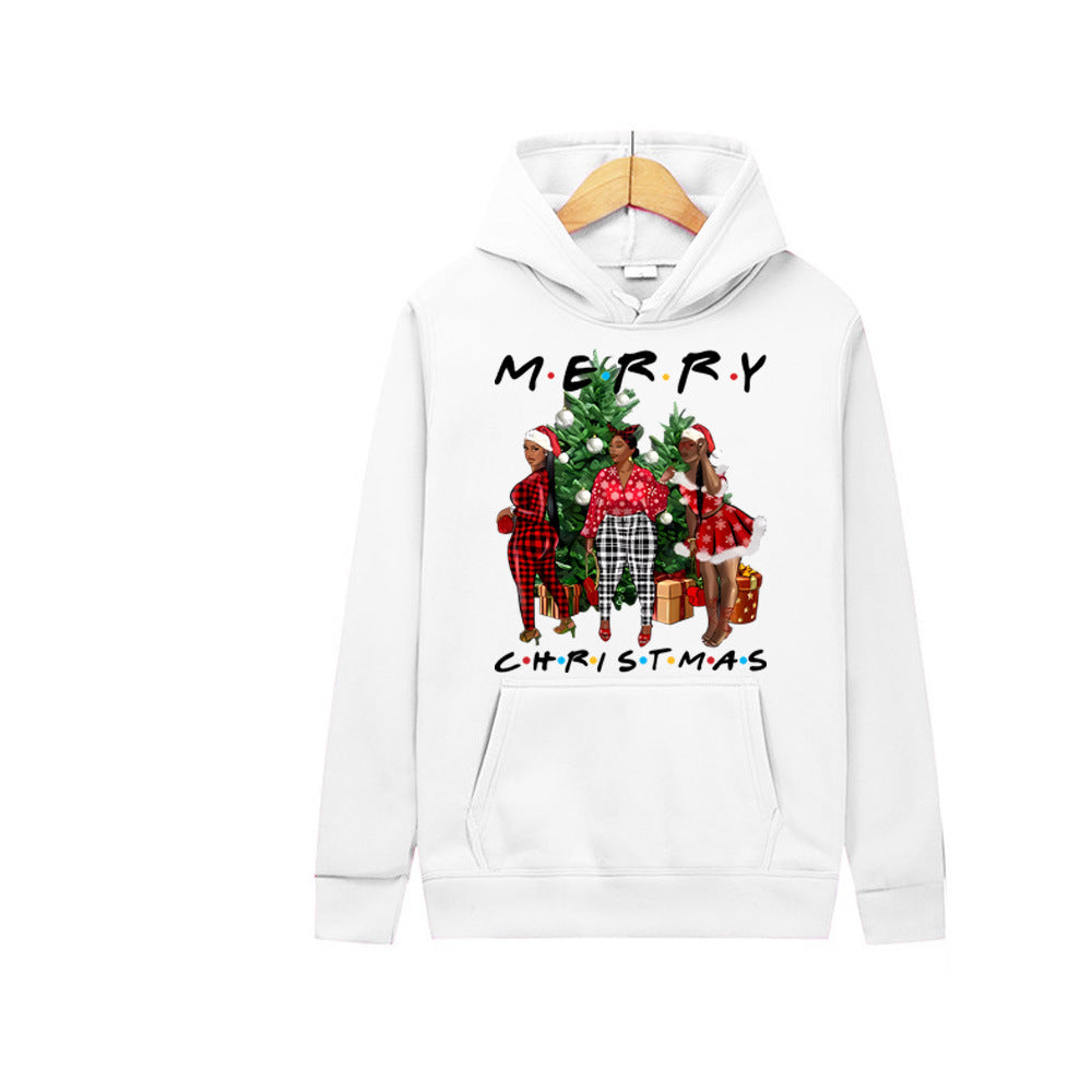 Damen Weihnachts Hoodie und Jogginghose Set mit festlichem Grafikdesign Stalluxe