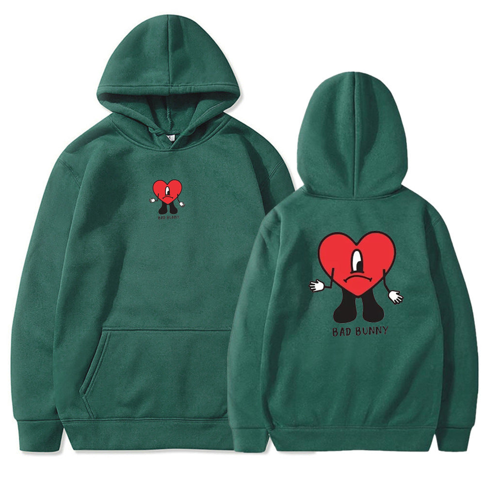 Damen Kapuzenpulli mit kreativem Herzmotiv Stalluxe