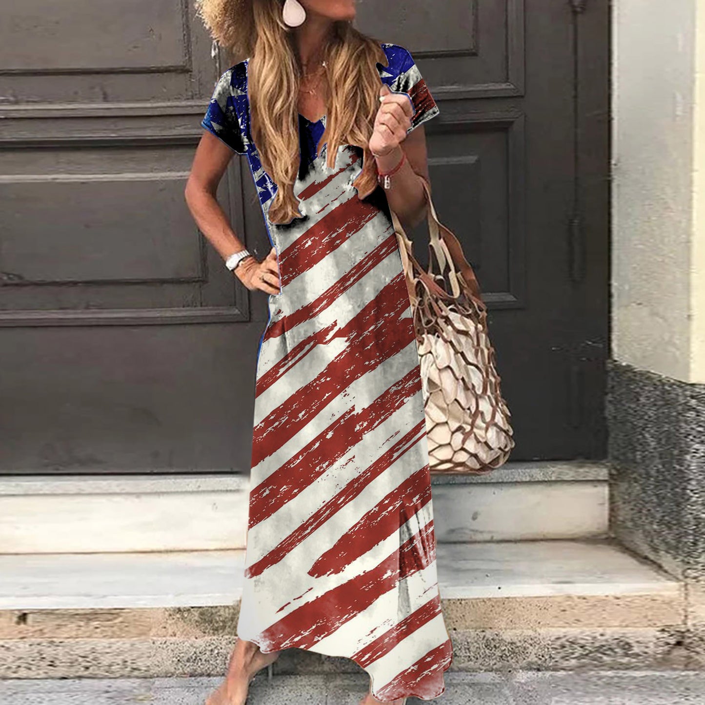 Women's Graphic Maxi Dress Stalluxe