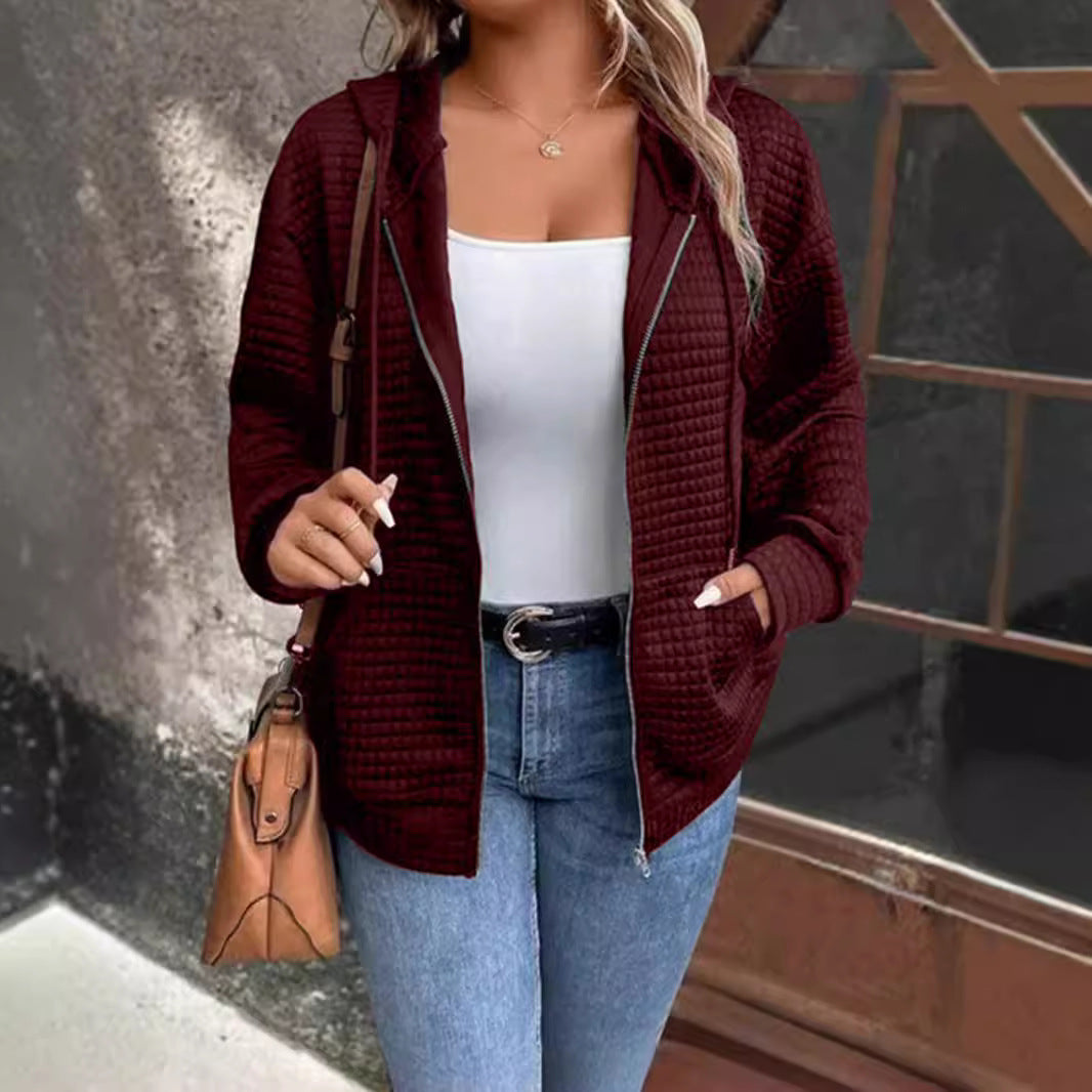 Damen Steppjacke mit Kapuze und Reißverschluss Stalluxe