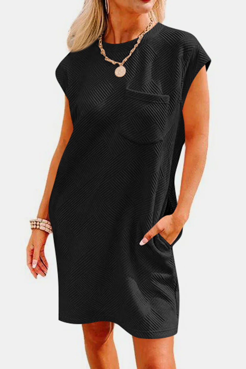 Damen lässiges Katzentop mit dekorativem Strukturdesign Stalluxe