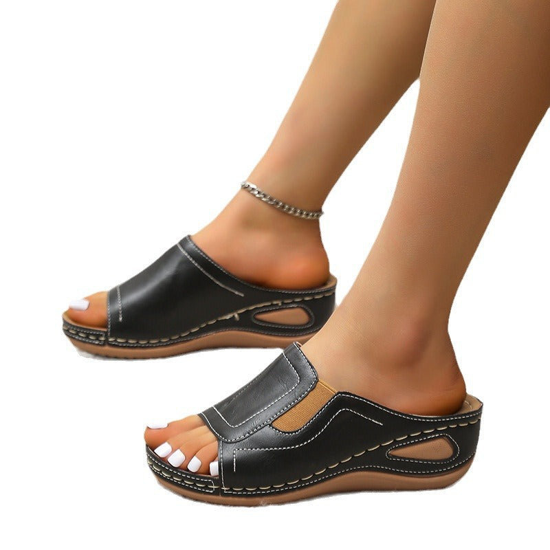 Damen Komfortable Clogs mit elastischen Einsätzen und anatomischem Fußbett Stalluxe