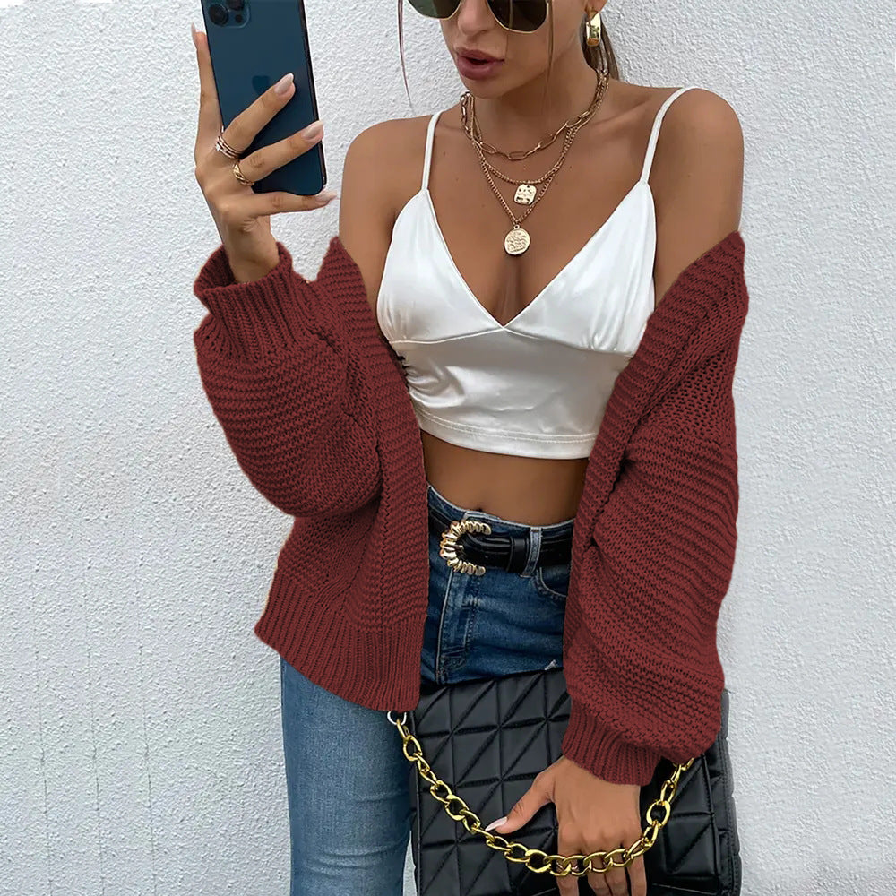 Damen Grober Strickcardigan mit lässigem Schnitt Stalluxe