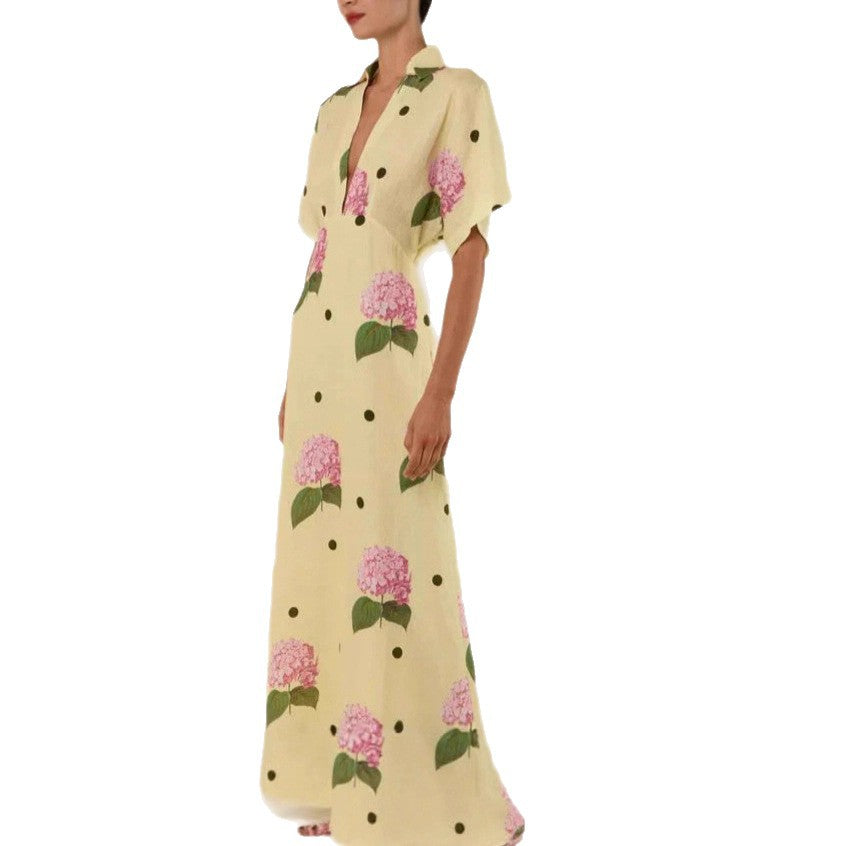 Damen Maxi-Kleid mit floralem Druck Stalluxe