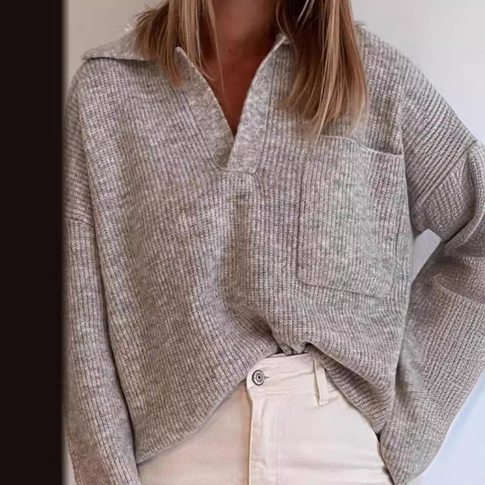 Damen lässiger Strickpullover Stalluxe