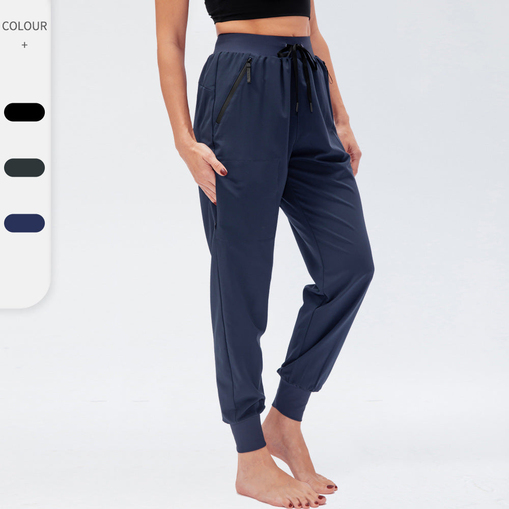 Damen sportive Jogginghose mit verstellbarem Bund und Seitentaschen Stalluxe