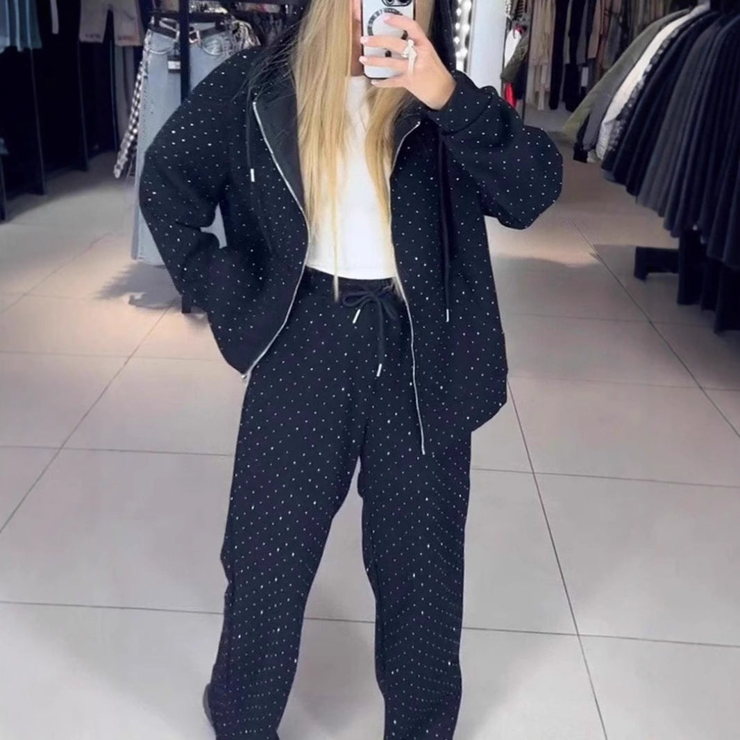 Women's Polka Dot Track Set Stalluxe