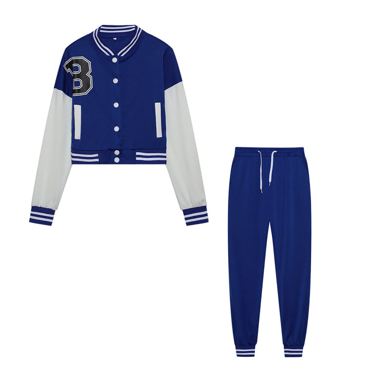 Damen Sportliches Set mit cropped Jacke und bequemen Jogginghosen Stalluxe