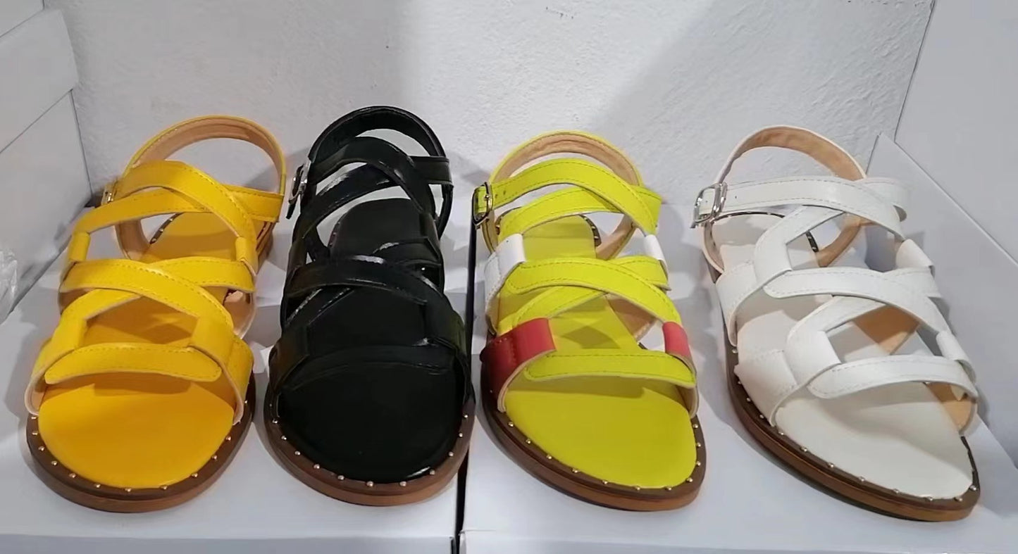 Damen Sportliche Riemensandalen mit verstellbaren Riemen und rutschfester Sohle Stalluxe