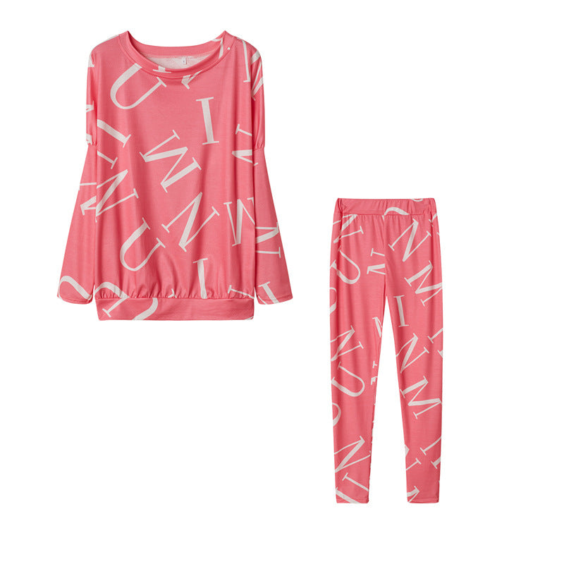 Damen Freizeit-Set mit grafischem Print und elastischem Bund Stalluxe