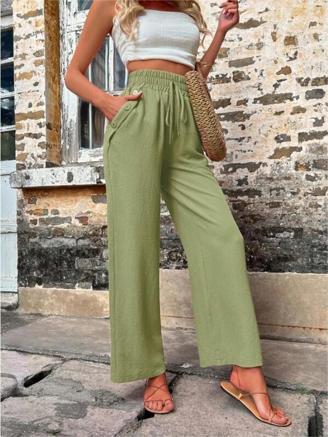 Damen Elegante Freizeit-Hosen mit elastischem Bund und seitlichen Taschen Stalluxe