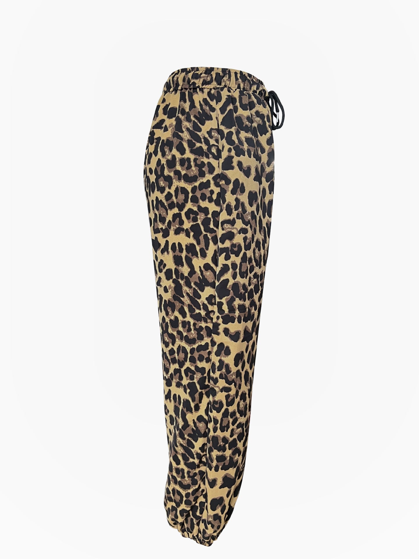 Damen Modische Freizeithose im Leopardenmuster mit elastischem Bund Stalluxe
