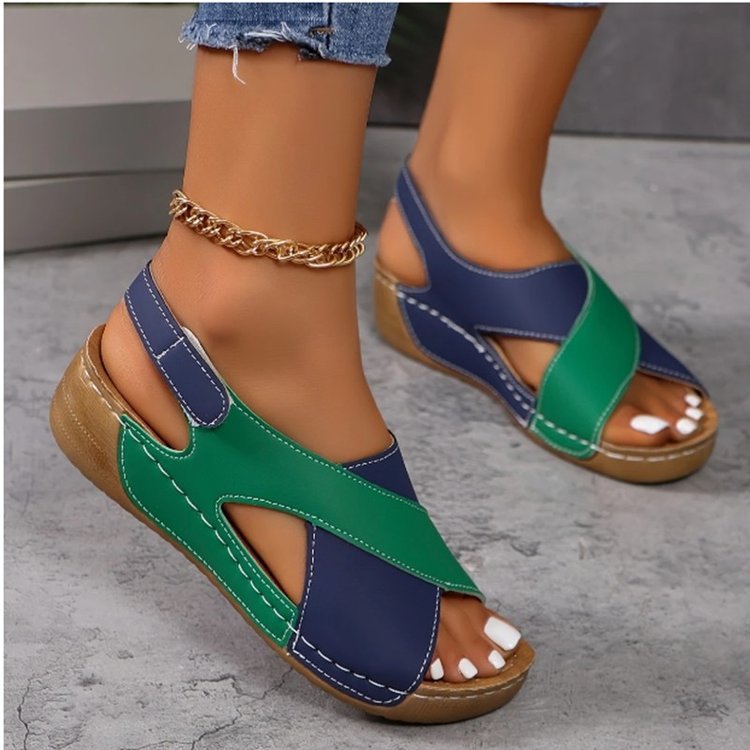 Damen elegante Resort-Sandalen mit bequemer Fußsohle und modischem Verschlusssystem Stalluxe