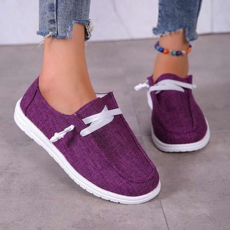 Damen lässige Freizeitschuhe mit elastischer Schnürung Stalluxe