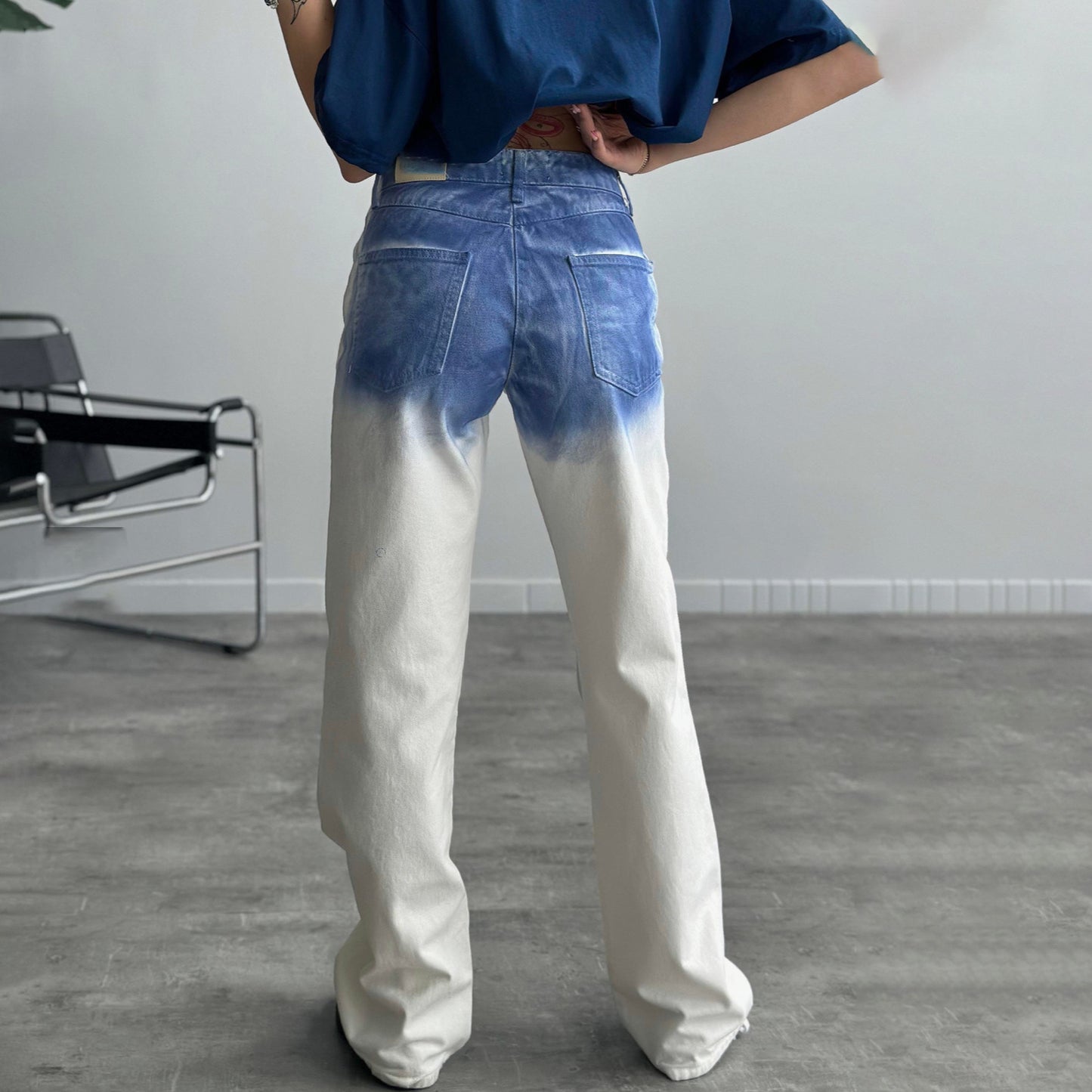 Damen Baggy Jeans im einzigartigen Batikdesign Stalluxe