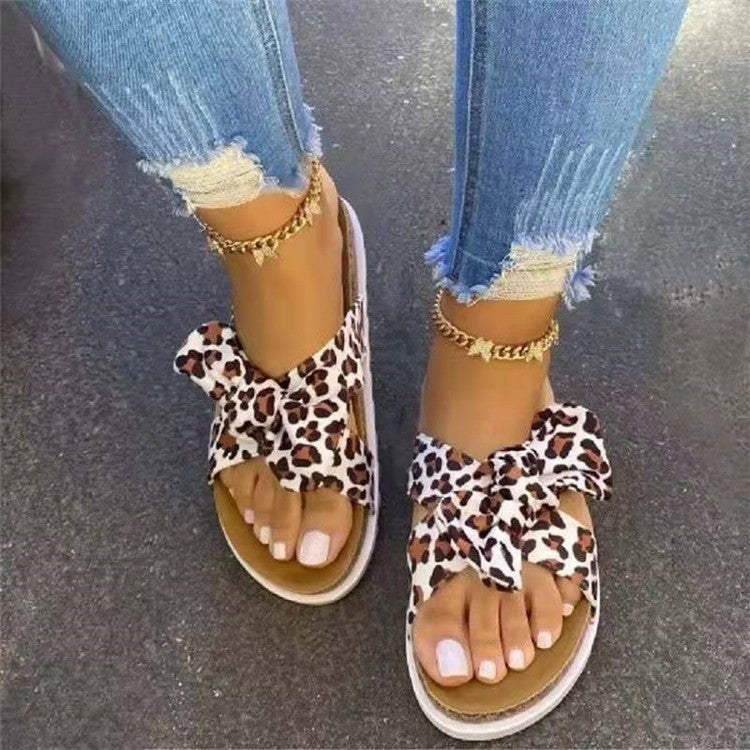 Damen Sandalen mit modischem Schleifen-Design und rutschfester Sohle Stalluxe