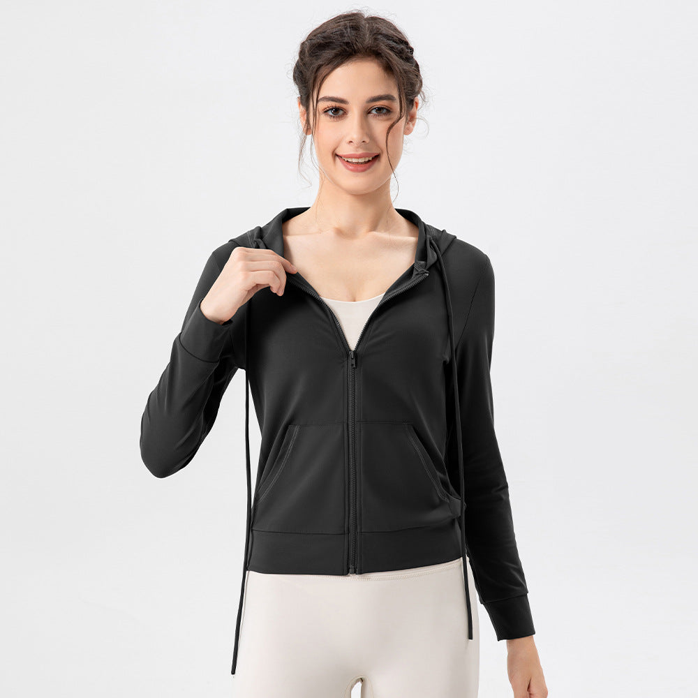 Damen Sportliche Kapuzenjacke mit Reißverschluss und praktischen Taschen Stalluxe