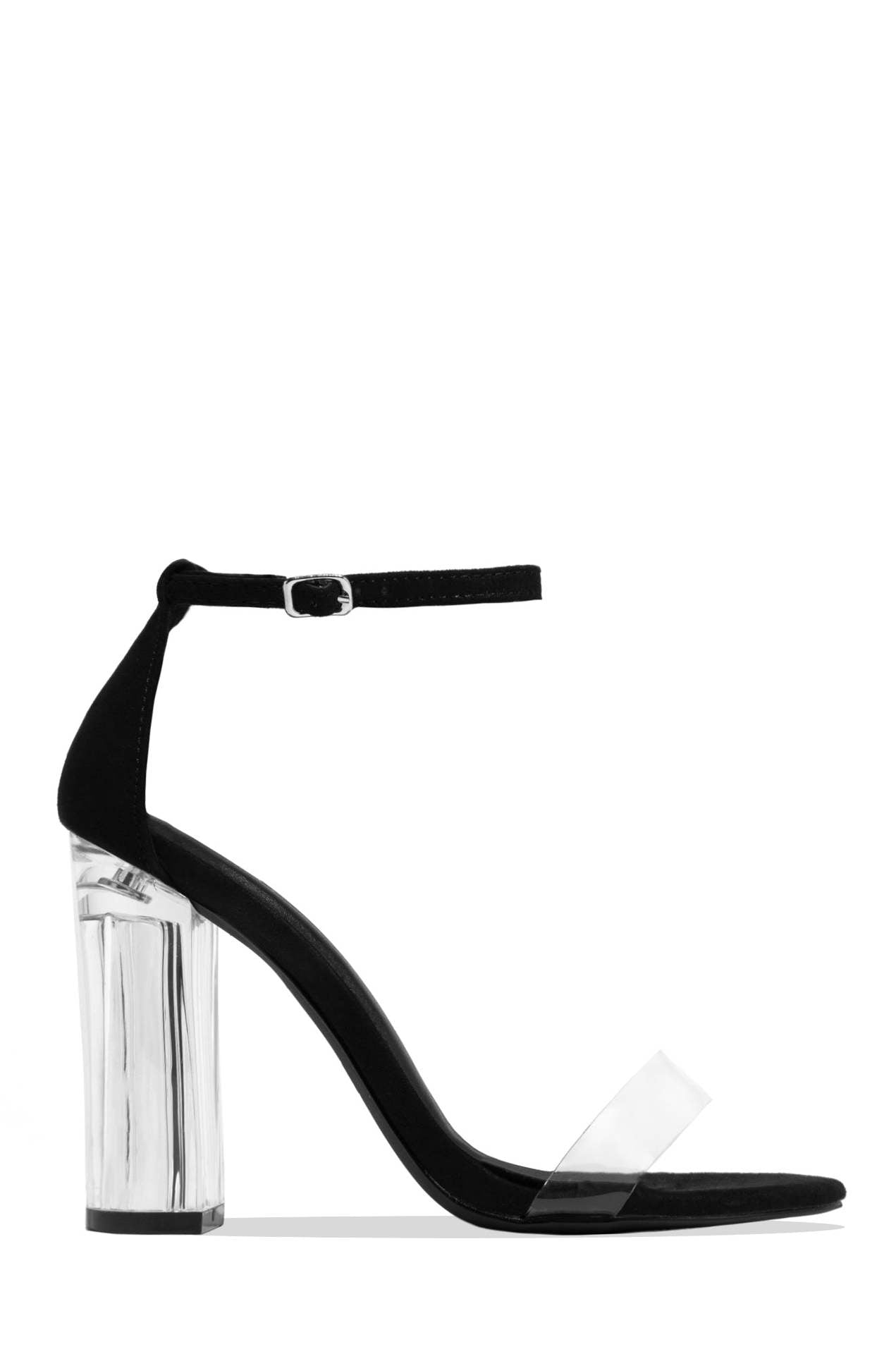 Damen elegante High Heel Sandalen mit transparentem Blockabsatz Stalluxe