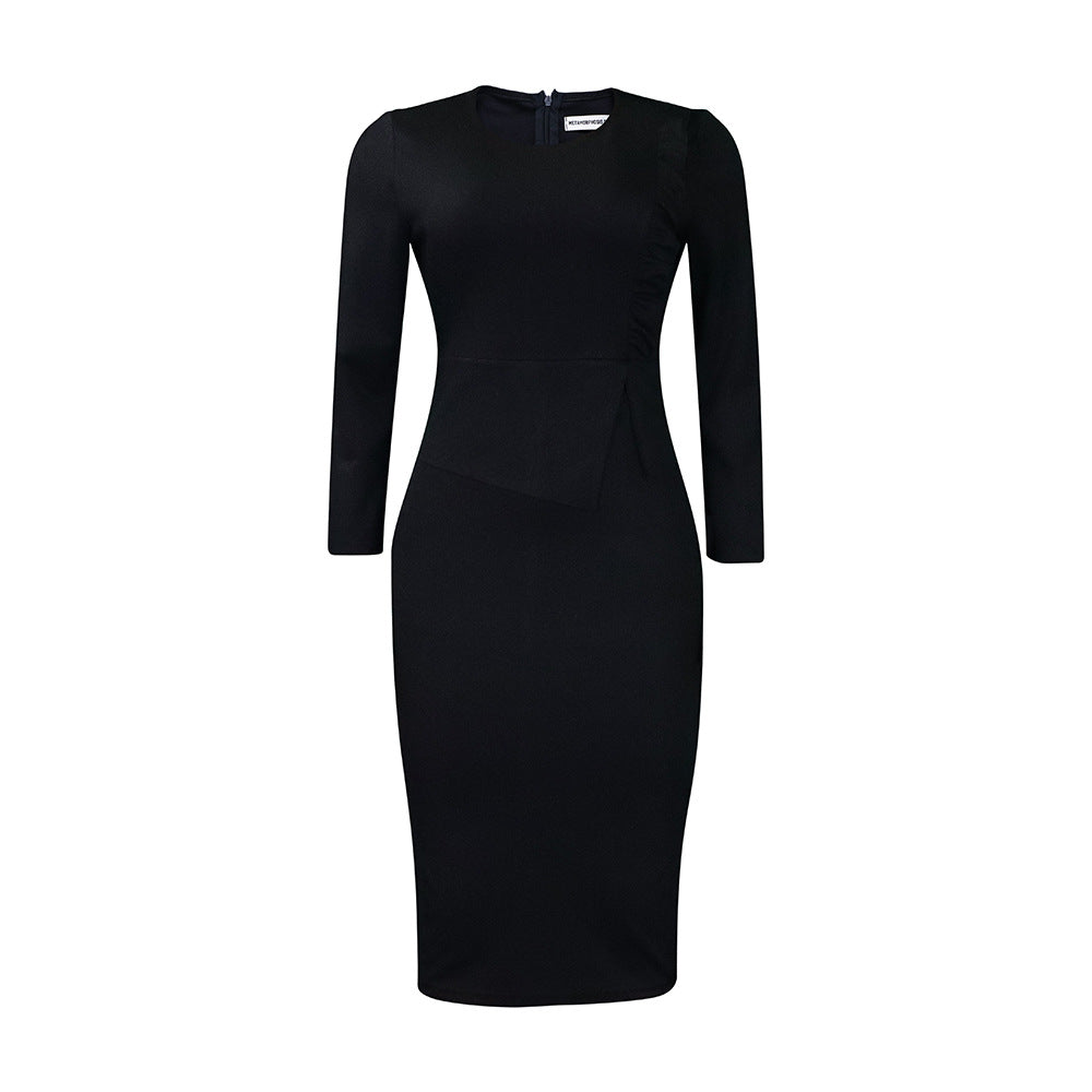 Damen Elegantes Businesskleid mit Rüschendetails und taillierter Silhouette Stalluxe