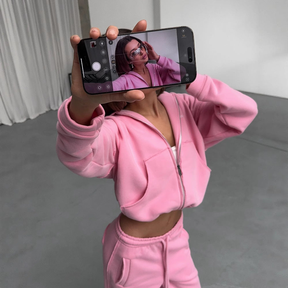 Damen lässiger Oversized Kapuzenpullover und weit geschnittene Jogginghose Set Stalluxe