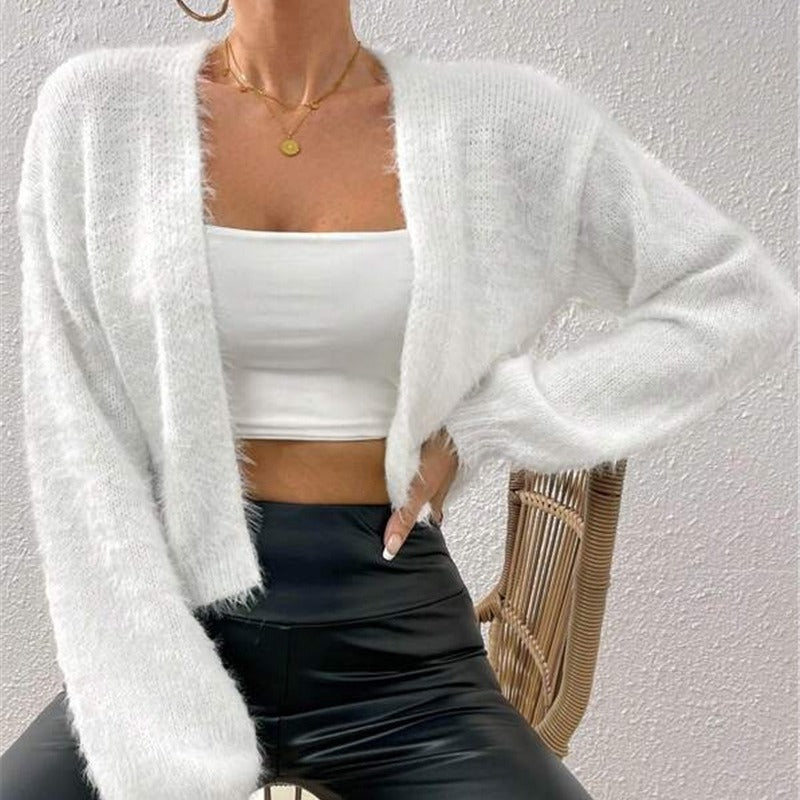 Damen kuschelige Strickjacke Stalluxe