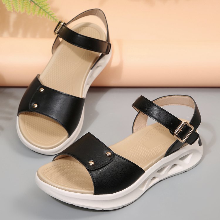 Damen Trendige Komfort-Sandalen mit verstellbarem Riemen Stalluxe