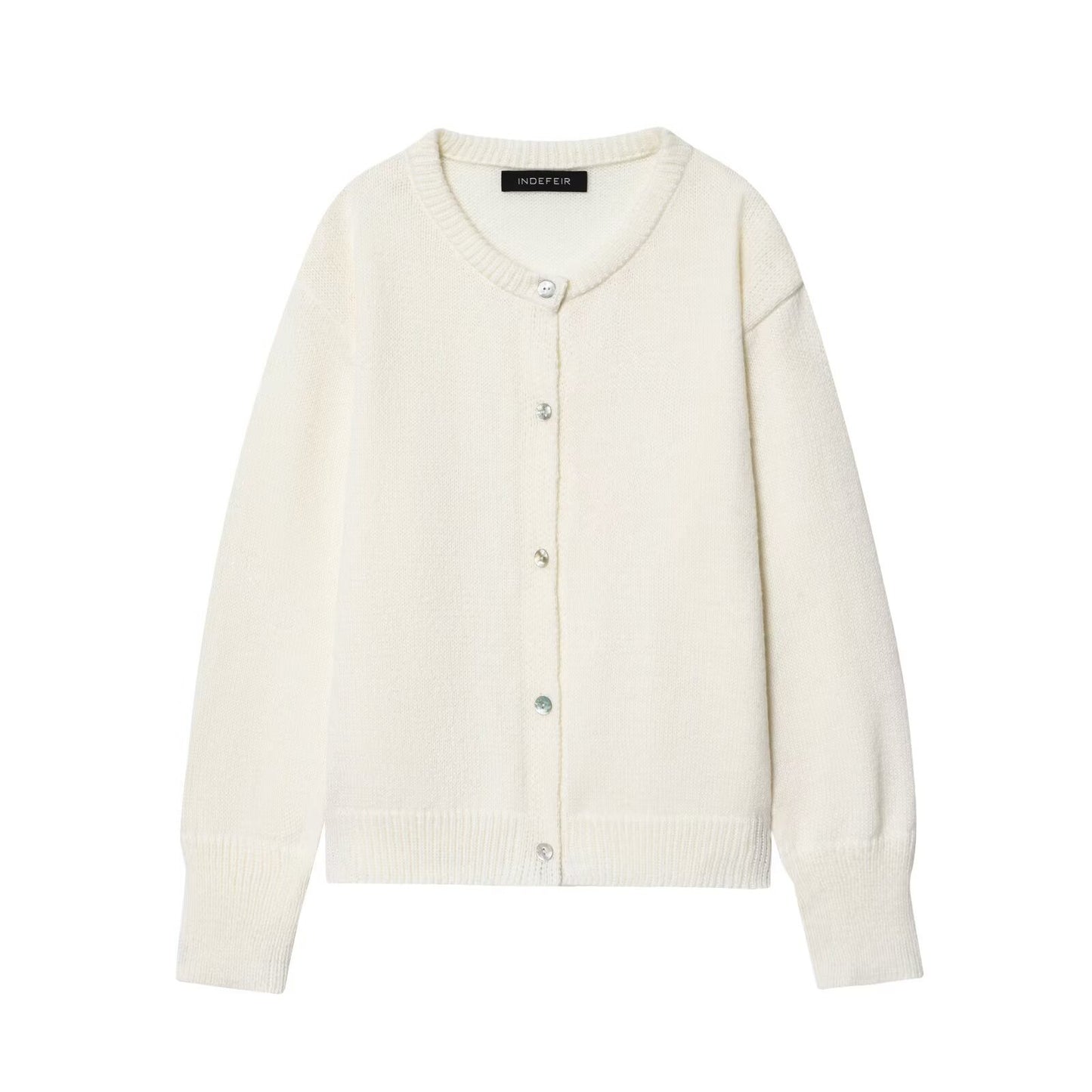 Damen stilvolle Strickjacke mit Knopfleiste und Rundhalsausschnitt Stalluxe