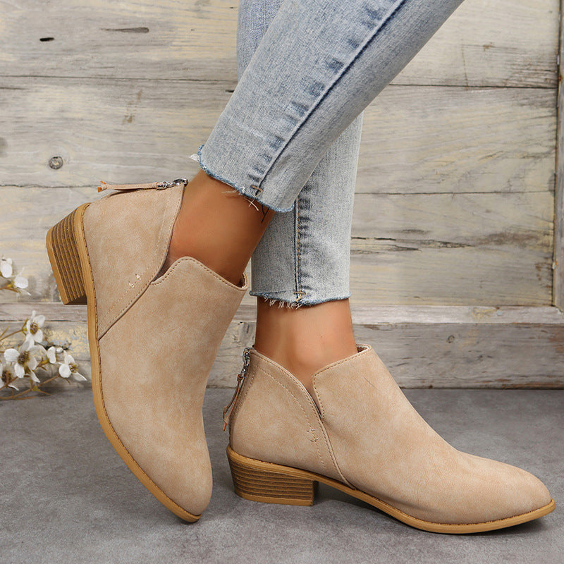 Damen Ankle Boots mit elegantem Reißverschluss und komfortablem Blockabsatz Stalluxe