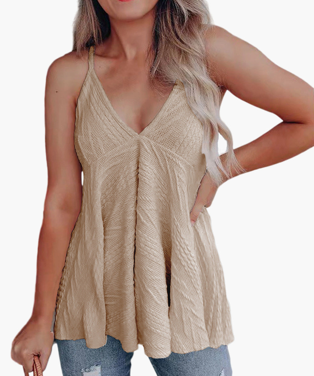 Damen lässiges Volant-Top mit V-Ausschnitt Stalluxe