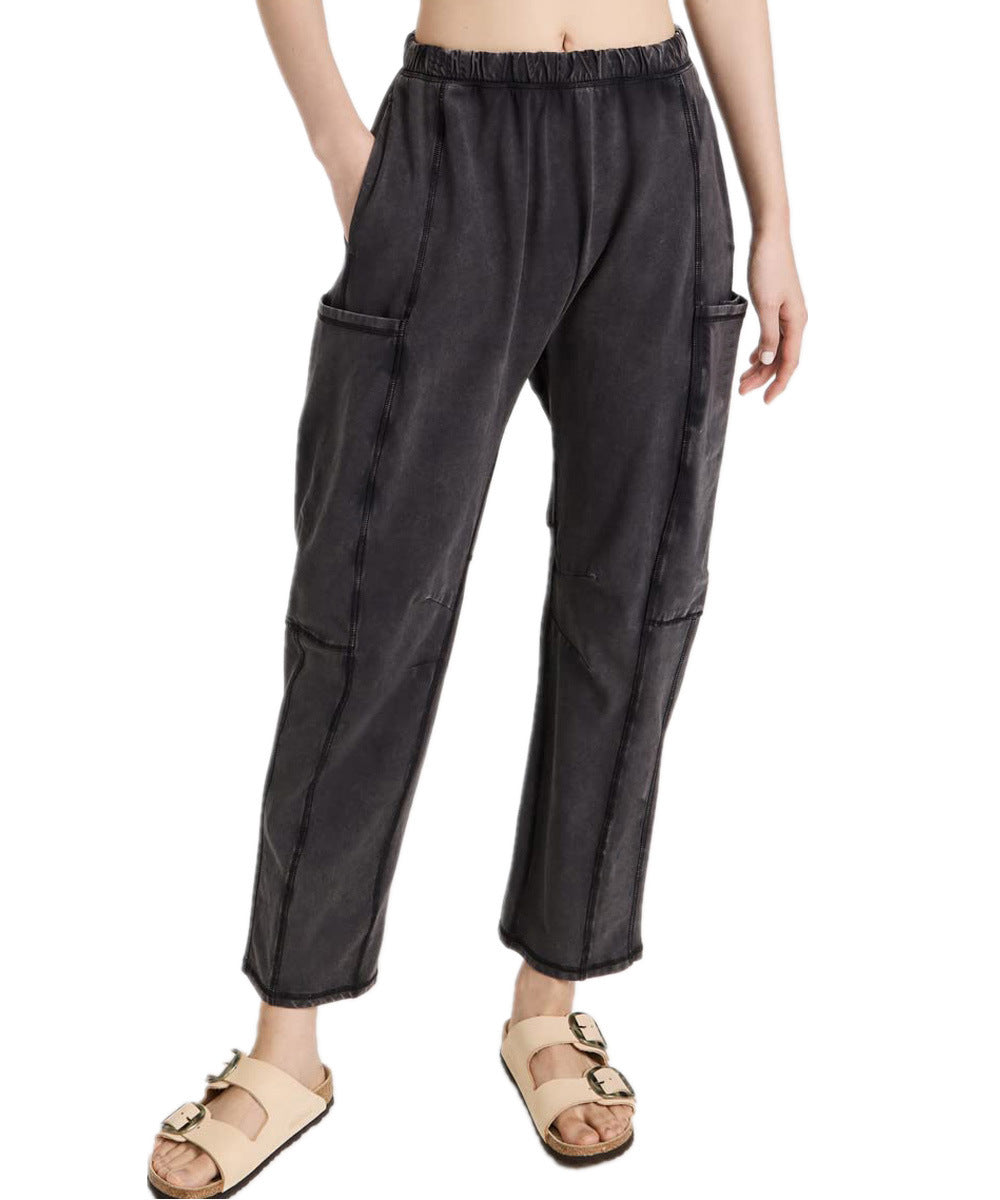 Damen Bequeme Freizeithose mit praktischen Seitentaschen und elastischem Bund Stalluxe