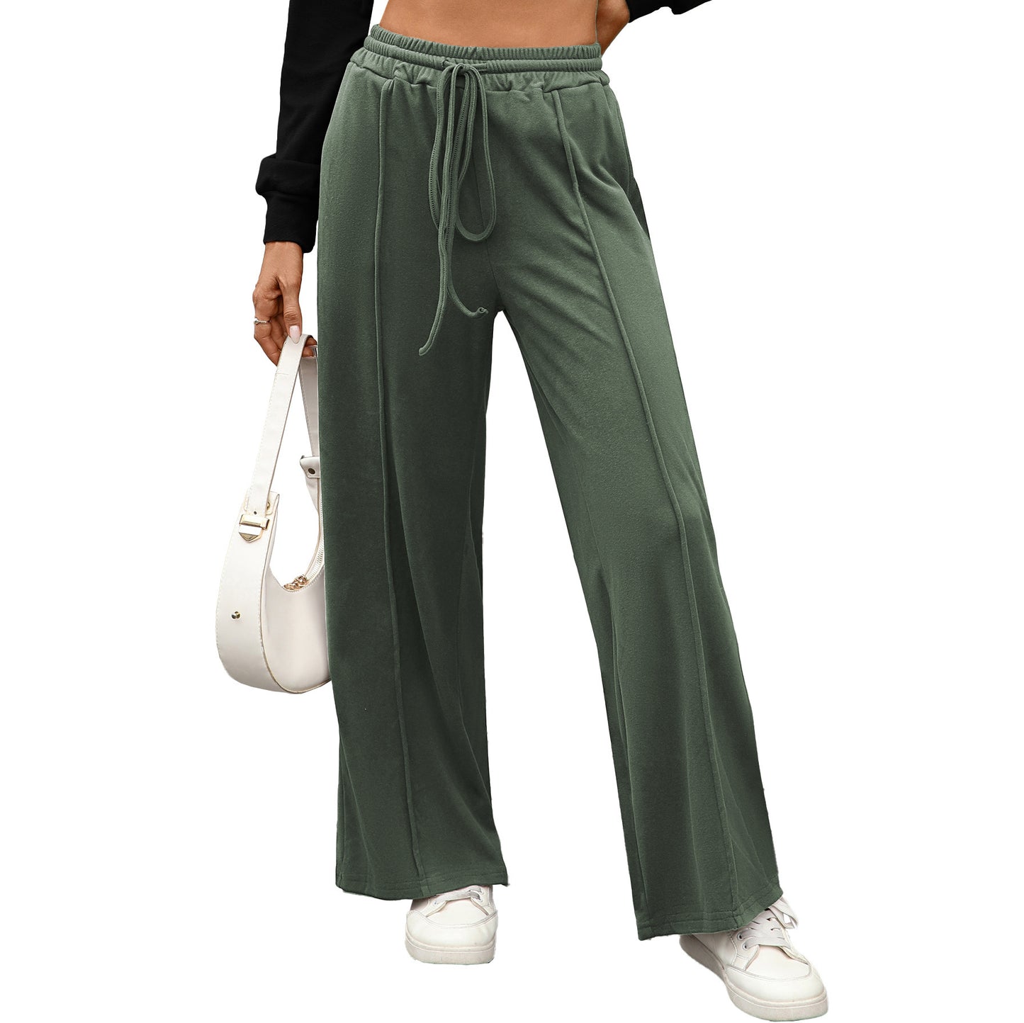 Damen Lässige Pluderhose aus hochwertigem Material mit elastischem Bund Stalluxe