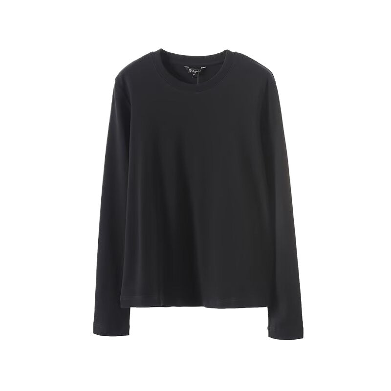 Damen Langarmshirt aus atmungsaktivem Baumwollmix mit modernem Schnitt Stalluxe