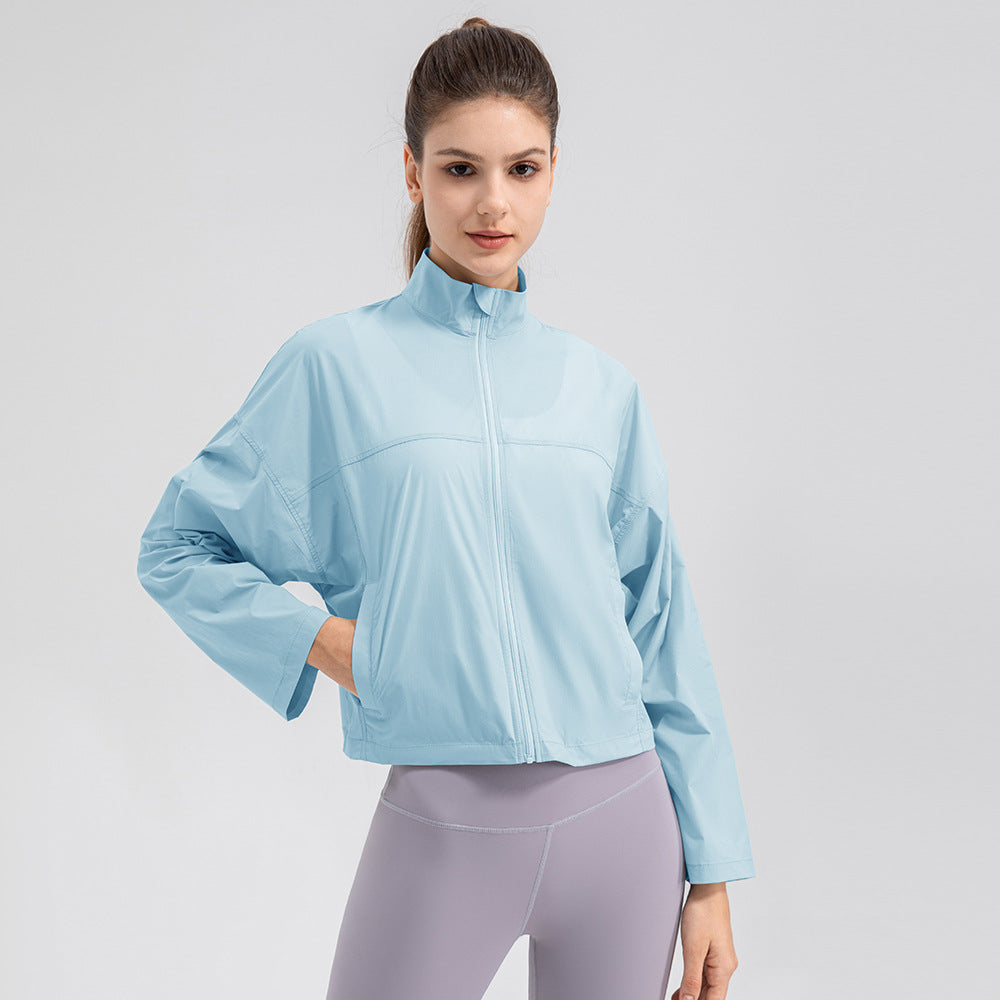 Damen Leichte Trainingsjacke mit Stehkragen und atmungsaktiven Einsätzen Stalluxe