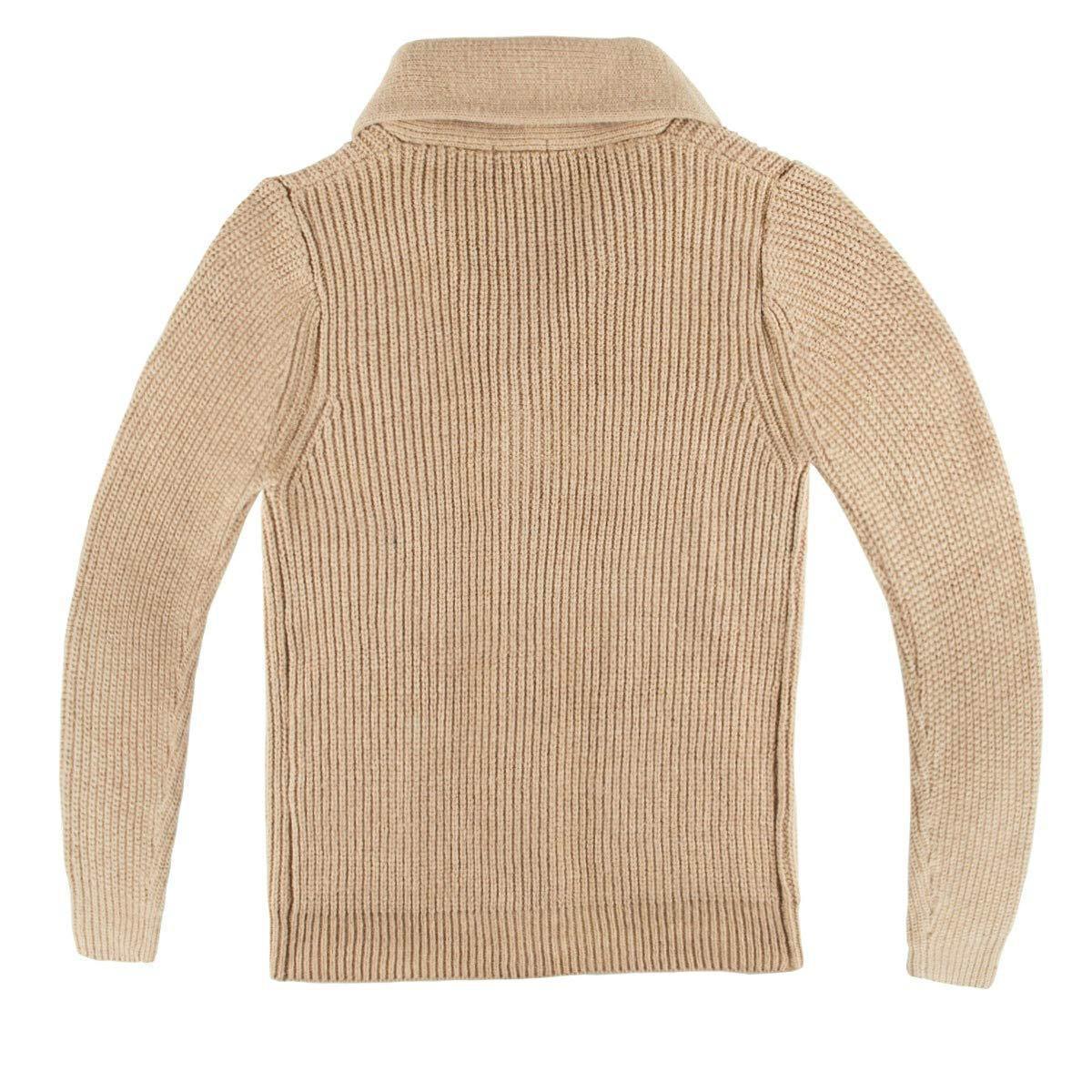 Damen Grobstrick Pulloverjacke mit elegantem Schalkragen und knöpfen Stalluxe