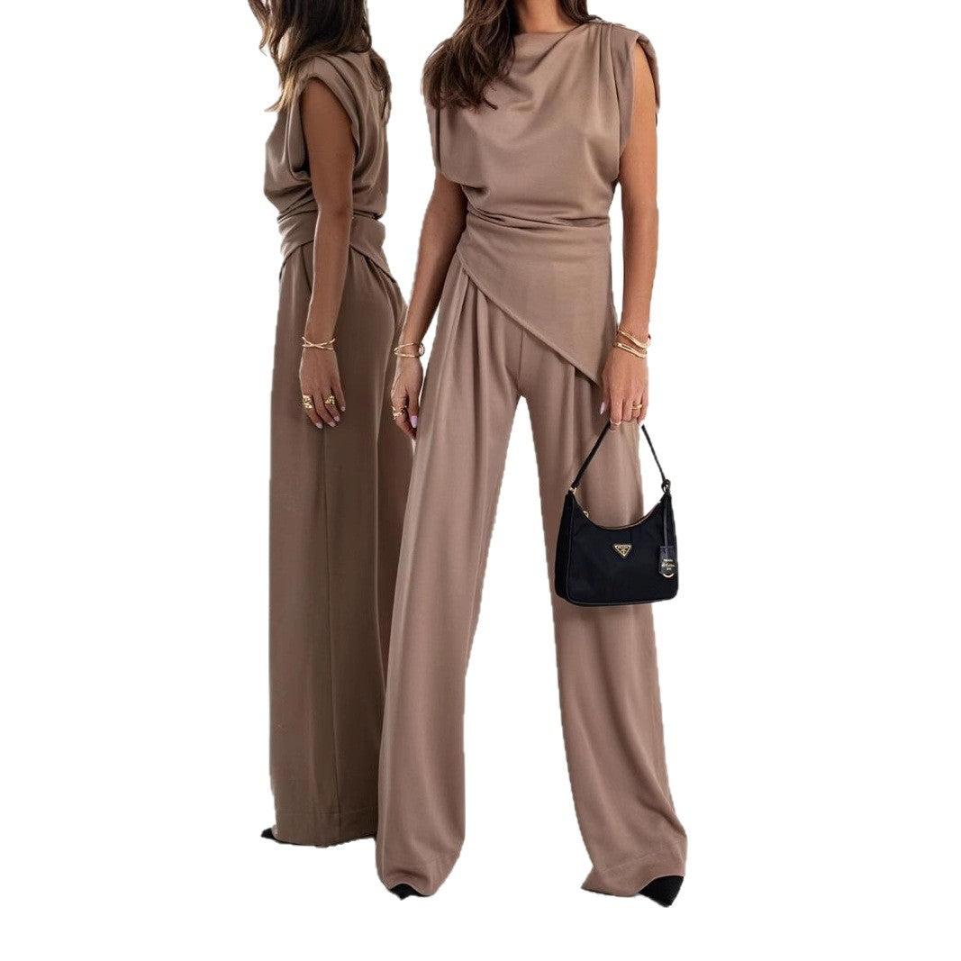 Damen Softe Anzughose mit asymmetrischem Schnitt Stalluxe