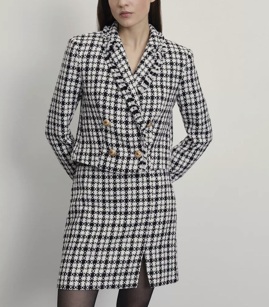 Damen Doppeltfältiger Blazer mit integriertem Rock Stalluxe